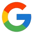 Google logo featuring a stylized, multicolored letter "G" in blue, red, yellow, and green on a white background.